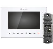 Комплект видеодомофона Optimus VMH-7.8 (w)+ DS-700L (сереб.)